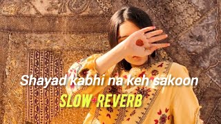 shayad kabhi na keh saku main tumko slowed reverb 🥺🥀🎧bollywoodmusic slowedandreverb songstatus [upl. by Yllac]