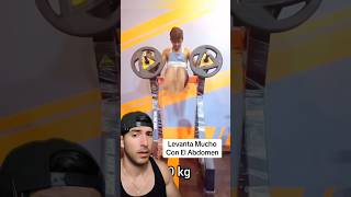 Levanta Mucho Peso Con El Abdomen fitness gym viral [upl. by La Verne]