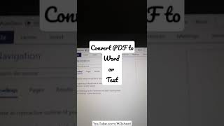 Convert PDF into Text or World  Explained in Hindi  Urdu [upl. by Lombard]