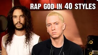 Eminem  Rap God  Performed In 40 Styles  Ten Second Songs [upl. by Eibot]