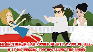 My BrotherinLaw Pushed Me into a Pool of JellO at His Wedding for Upstaging the Bride [upl. by Acirehs]