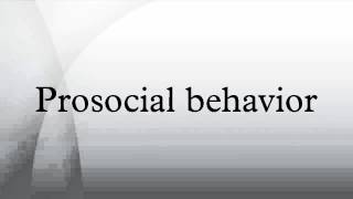 Prosocial behavior [upl. by Aribold]