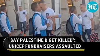 Say Palestine And Ill Kill You UNICEF Workers Assaulted In Italy For Raising Funds For Gaza [upl. by Nuhsed811]