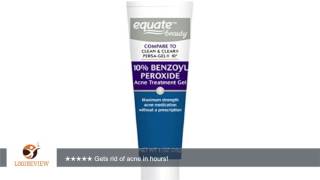 Equate 10 Benzoyl Peroxide Acne Treatment Gel 1oz Compare to Clean amp Clear PersaGel 10 [upl. by Htebazila]