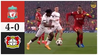 Liverpool vs Bayer Leverkusen 40 Goals amp Highlights  Diaz Hattrick [upl. by Nnaylrebmik]