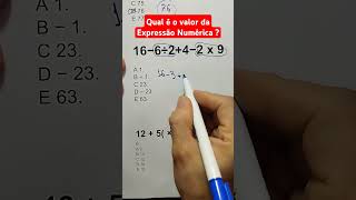 Expressão Numérica mathproblem professordematematica edutuber matemática [upl. by Lundberg899]