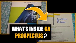 CA Prospectus First Look  Content Information  Zestful Facts [upl. by Chiquita30]