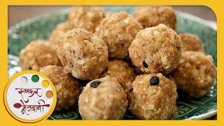 Dinkache Ladoo  Easy To Make Laddu  Recipe by Archana in Marathi  Maharashtrian Sweet [upl. by Akinnej]