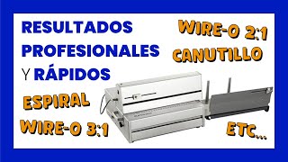 Ⓜ️ Perforadora de PEINES INTERCAMBIABLES espiral y wireo semiautomática SUPER 360 E [upl. by Corilla]