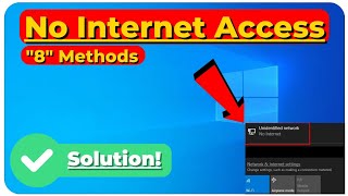 Fixed Unidentified Network Issue No Internet Access on Windows 10  Ethernet or WiFi Connections [upl. by Glinys]