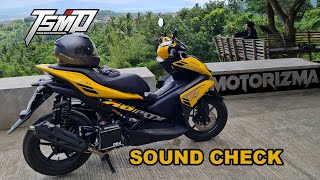 TSMP Power Pipe Sound Check  Yamaha Aerox S [upl. by Tterab]