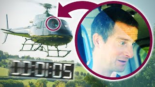 Can Bear Grylls Learn To Fly A Helicopter In 5 MINUTES [upl. by Znieh]