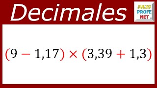 OPERACIONES COMBINADAS CON DECIMALES  Ejercicio 4 [upl. by Winonah]