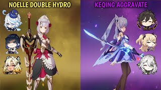 Spiral Abyss 51 phase 2  Noelle Double Hydro amp Keqing Aggravate  Mobile Gameplay  Genshin Impact [upl. by Dihsar]