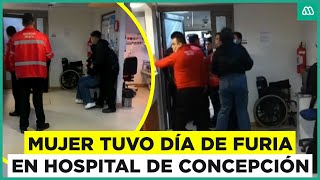 Mujer tuvo día de furia en Hospital Agredió a personal y provocó destrozos [upl. by Brena]