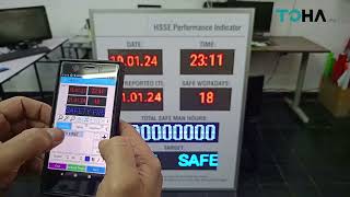 Safety Statistic LED Board LTI OSHA EHS Performance Board [upl. by Adoree]