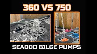 360 vs 750 bilge flow on seadoo ski [upl. by Lleumas810]