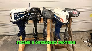 Fixing 5 Cheap Outboard Motors [upl. by Gottlieb579]