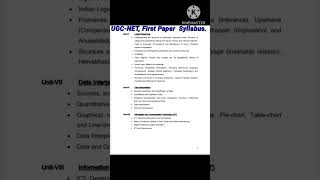 UGC NET JRF SYLLABUS  NET FIRST PAPER SYLLABUS  UGC NET EXAM PATTERN [upl. by Hedvig]