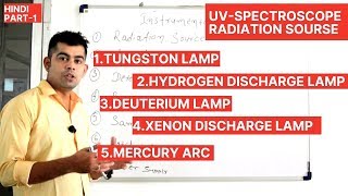 UVUltravioletVisible Spectroscopy I Instrumentation Part1 I Radiation Source I Hindi [upl. by Kerekes]