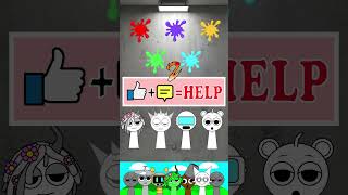 Coloring Incredibox Sprunki Challnge💚❤️💛🩵Can you solve this puzzle shorts funny sprunki [upl. by Ecirum]