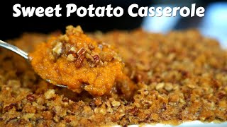 How To Make Sweet Potato Casserole BETTER Than Ruths Chris Special Guest Taste Tester [upl. by Moyna]