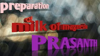 Preparation of milk of magnesia mgoh2very interesting [upl. by Briano415]