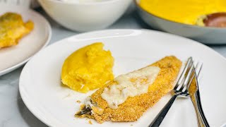 Fried Fish Fillet with Polenta and Garlic Sauce [upl. by Kartis]