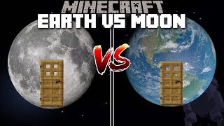 Minecraft EARTH HOUSE VS MOON HOUSE MOD  BUILD YOUR OWN HOUSE AND SURVIVE IN IT  Minecraft [upl. by Lleryt]