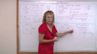 Using the Pythagorean Theorem 4 Perimeter of a Trapezoid  Prealgebra [upl. by Zigrang]