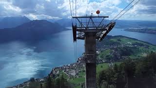 Luftseilbahn WeggisKalt BadMitfahrt Rigi Kalt Bad nach Weggis LUGanze Fahrt 11See Ausblick [upl. by Enayd]