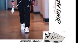 2023 Amiri bone runner leather and suede leather Review [upl. by Alexia]