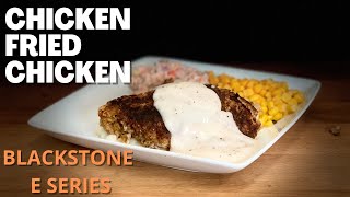 CHICKEN FRIED CHICKEN ON THE BLACKSTONE E SERIES ELECTRIC GRIDDLE [upl. by Eirod]