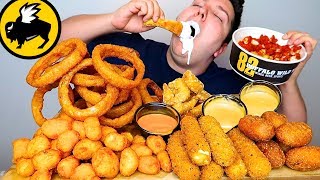 My First Time Trying Buffalo Wild Wings Sides • MUKBANG [upl. by Ynogoham]