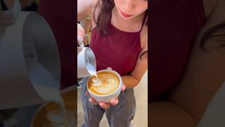 Latte Art Rosetta 🍃 latteart lattearttutorial taiwan taipei artist 拉花教學 [upl. by Aielam]