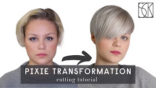 PIXIE HAIRCUT  tutorial by SANJA KARASMAN [upl. by Schurman]