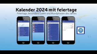 Kalender 2024 mit feiertage [upl. by Lila]