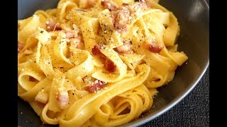 Tagliatelles à la carbonara [upl. by Darrin240]