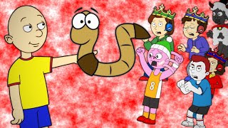 Caillou gets a tapewormeats everyoneGrounded [upl. by Carree255]