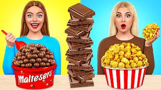 Real Food vs Chocolate Food Challenge  Funny Situations by Multi DO Challenge [upl. by Letisha]