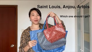 Goyard Tote indepth comparison Saint Louis vs Anjou vs Artois Size Construction Price Modshot [upl. by Ayotak]