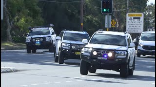 NSW Police Tactical Operations Unit Convoy Responding CODE RED [upl. by Ajroj]