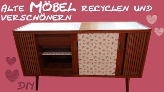 DIY Möbel  Ein alter Schrank bekommt einen neuen Look Zimmer verschönern [upl. by Amatruda491]