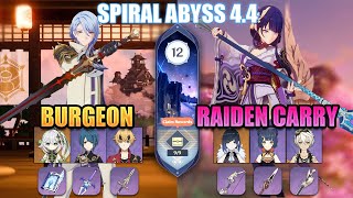 C0 Ayato x C1 Raiden Shogun  New Spiral Abyss 44  Genshin Impact  Floor 12 9 Stars [upl. by Vida]