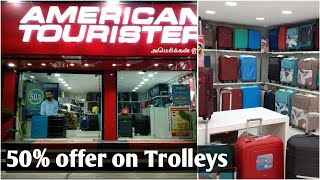 American Tourister Trolley Bag Shopping Vlog  50 Offer on Trolley Bags Best Trolley Bags [upl. by Enyale]