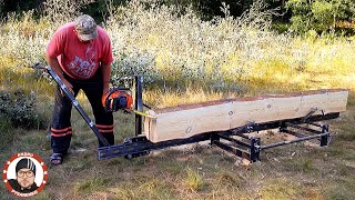 50 Dollars  Homemade Portable Shainsaw Sawmill  «Buyer video» ⬇️ DXF Plans ⬇️ [upl. by Atina]