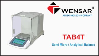 TAB4T  Semi Micro  Analytical Balance [upl. by Eirrehs639]