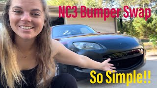 NC3 Bumper Swap on the K24 NC MX5 [upl. by Gilburt]