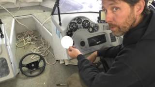 Installing HyDrive hydraulic steering in a boat [upl. by Ermentrude746]