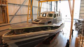 Shannon lifeboat fitting at Berthon Boat Company [upl. by Einaled]